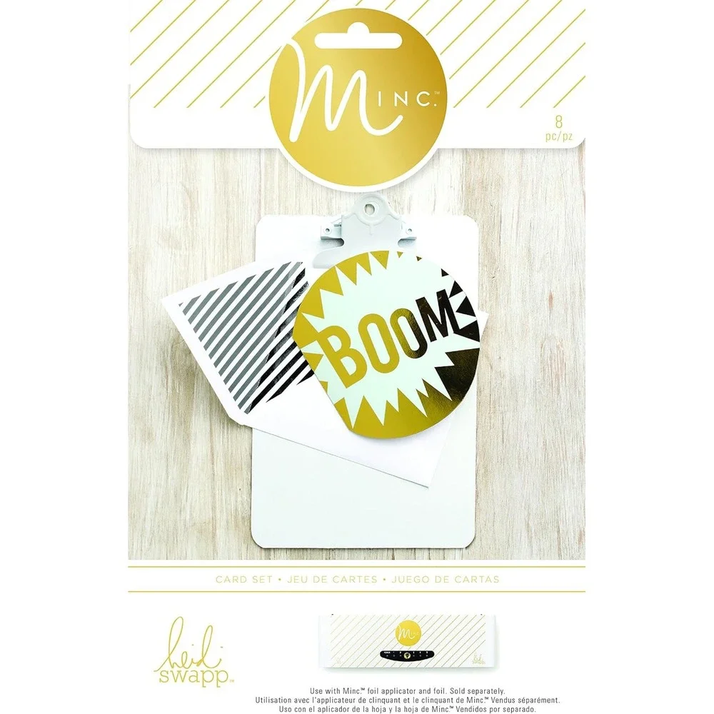 American Crafts 8 Piece Heidi Swapp Minc Card Set, Boom